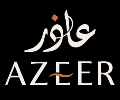 شعار عاذر باللون الكريمي